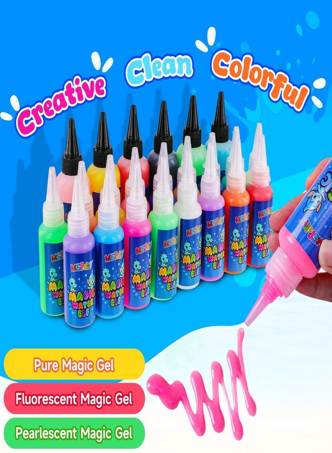 أم جاي بارتي مجموعة ألعاب MGparty السحرية المائية للأطفال، مجموعة Aqua Fairy لصنع جل الماء بنفسك مع 24 جل سحري و24 قالبًا، ألعاب Squishy Maker المائية الحسية، هدايا عيد الميلاد للبنات والأولاد من عمر 3 سنوات فما فوق - Image 3